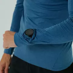 Imagem do Safetti Camiseta ML Corrida Masc ACTIVE Azul