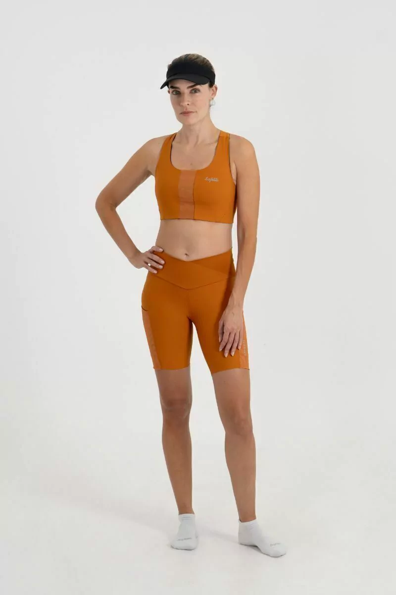 Safetti Bermuda de Corrida Feminina Titán 2.0 Carrot