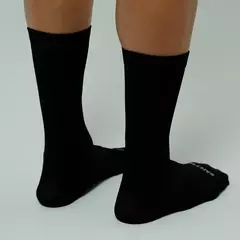 Safetti Meia Unissex 8" Preta Lisa - Safetti