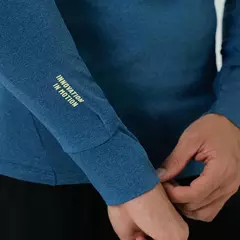 Safetti Camiseta ML Corrida Masc ACTIVE Azul - Safetti