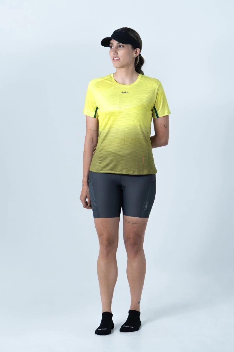Safetti Camiseta Corrida Fem Cadence Lime