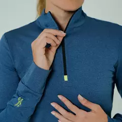 Safetti Camiseta ML Corrida Fem ACTIVE Azul - Safetti