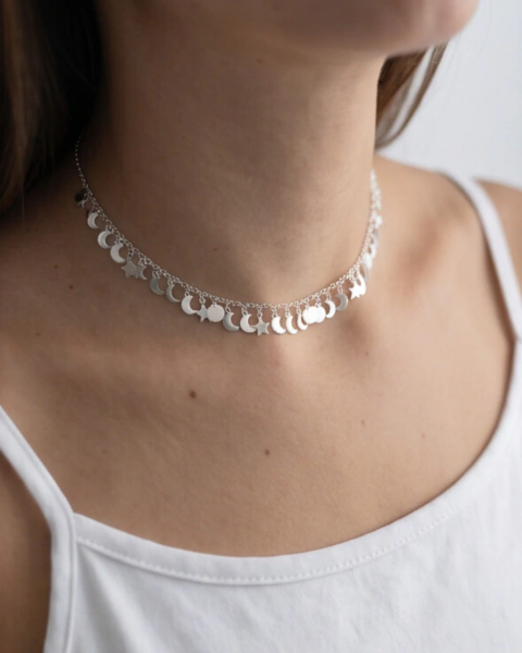 Choker Lua e Estrela - Semijoia