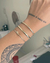 Bracelete liso largo ouro - LirioArt