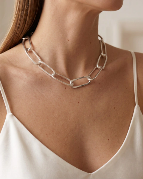 Choker Elos Corrente - Semijoia