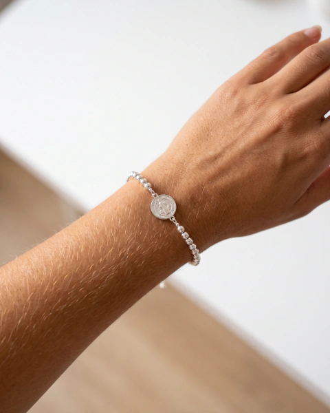 Pulseira bolinha São Bento - Semijoia