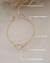 Pulseira coração cravejado vazado - ouro na internet
