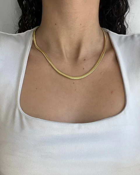 Choker lacraia - Banhado a Ouro 18K - comprar online