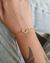 Pulseira coração cravejado vazado - ouro - comprar online