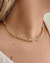 Choker corrente com bolinhas ouro - LirioArt