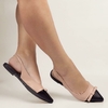 Sapatilha Chanel Laço Nude/Preto