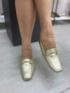 Mocassim Loafer Dourado