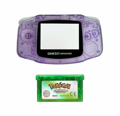 Opção de cor de Capa Plástica Anatomic Purple Para Game Boy Advance e cartucho de game Pokémon Emerald