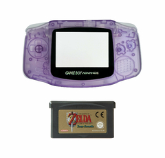 Opção de cor de Capa Plástica Anatomic Purple Para Game Boy Advance e cartucho de game Zelda Four Swords