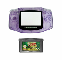 Opção de cor de Capa Plástica Anatomic Purple Para Game Boy Advance e cartucho de game Zelda Minish Cap