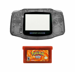 Opção de cor de Capa Plástica Clear Black Para Game Boy Advance e cartucho de game pokémon fire red