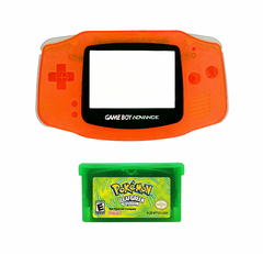 Opção de cor de Capa Plástica Clear orange Para Game Boy Advance e cartucho de game pokémon leaf green 