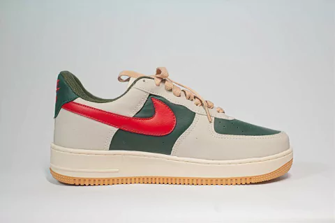 Nike Air Force Natural Green Red