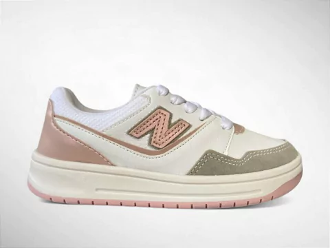 New Balace Infantil Branco/Flamingo - comprar online