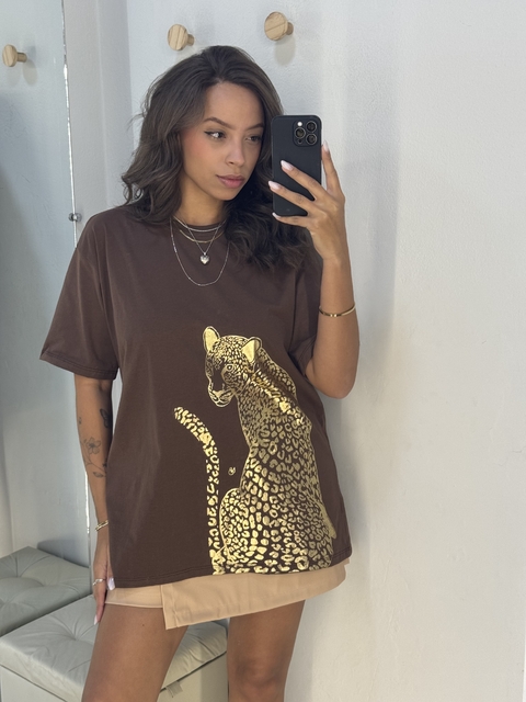 BLUSA ONÇA METALIZADA - comprar online
