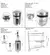 SET X12 PIEZAS CON RACK METALICO (6 ESPECIEROS 4 FRASCOS 2 VINAGREROS) en internet