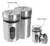 SET X12 PIEZAS CON RACK METALICO (6 ESPECIEROS 4 FRASCOS 2 VINAGREROS) - Malvina Bazar