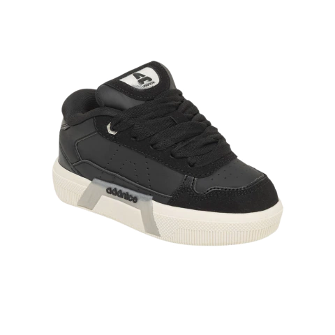 ZAPATILLAS INFANTIL ADDNICE SKATE CHUNKY NEGRO-PLATA - comprar online