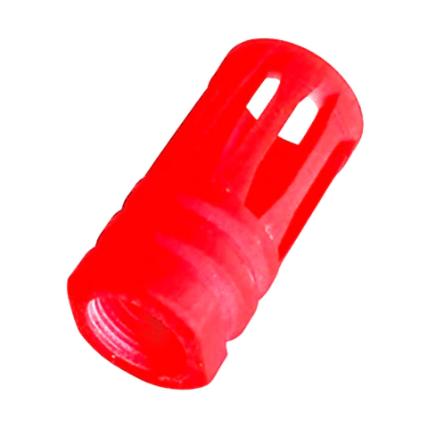 Flash Hider Airsoft Aeg Rosca 14mm Inversa Ccw Vermelho