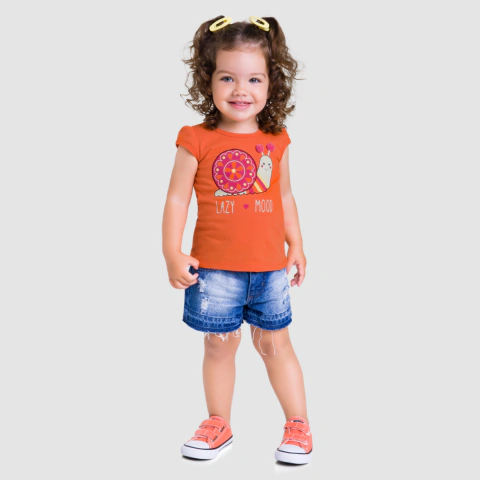 Blusa Infantil Menina Verão Caracol KYLY