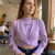 Out - Blusa Feminina Inverno Boxy Butterfly Transpasse Frontal em Cotton LILIMOON - Caramelo Boutique