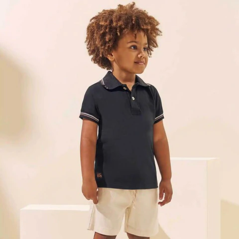 Conjunto Infantil Menino Verão Polo E Bermuda LUC.BOO