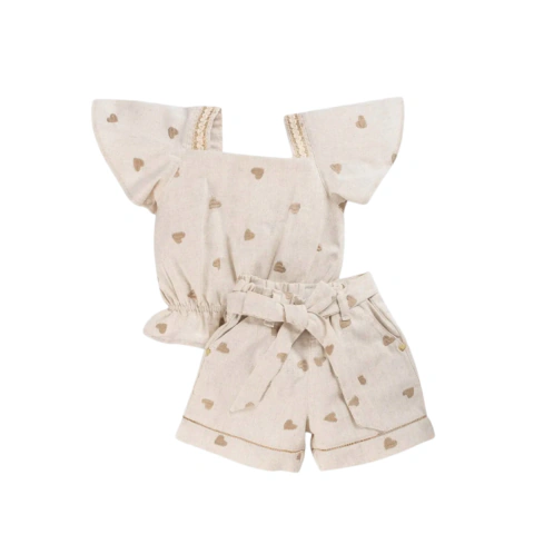 Conjunto Infantil Menina Verão Bata Linho Chic ANJOS BABY