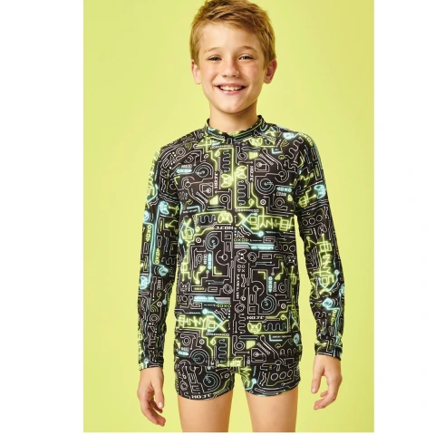 Out -Camiseta Infantil Menino Moda Praia Proteção Solar UV 50+ JOHNNY FOX