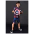 Out - Fantasia Masculino de Herói Capitão América Camiseta,Bermuda,Escudo LUC.BOO