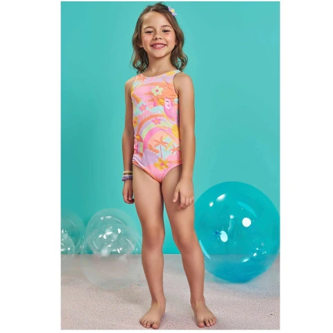 Maiô Infantil Regata Com Proteção UV 50+ KUKIÊ
