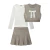 Conjunto Feminino Inverno Blusa Cotton Colete Saia Em Tricot INFANTI - Caramelo Boutique