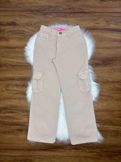 Wide Leg Cargo Bege - comprar online