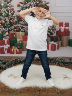 Camiseta Polo Branca - comprar online