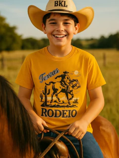 Camiseta Meninos Masculino Camisa Agro Rodeio Juvenil Cowboy Infantil Crianças Texas Country Algodão - comprar online
