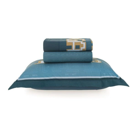 Jogo de Lençol Solteiro Infantil Game 200 Fios Percal Karsten