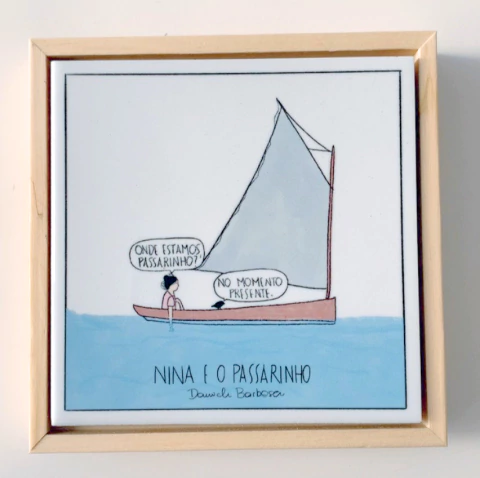 Momento Presente - Azulejo Nina e o Passarinho - comprar online