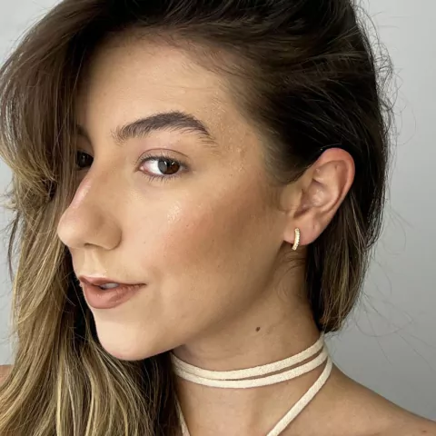 Brinco Argola Cravejada M