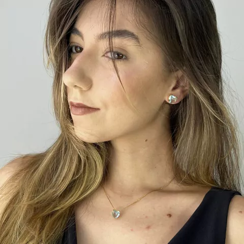 Conjunto Coração Azul