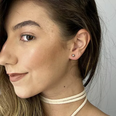 Brinco Bolinha Lisa P