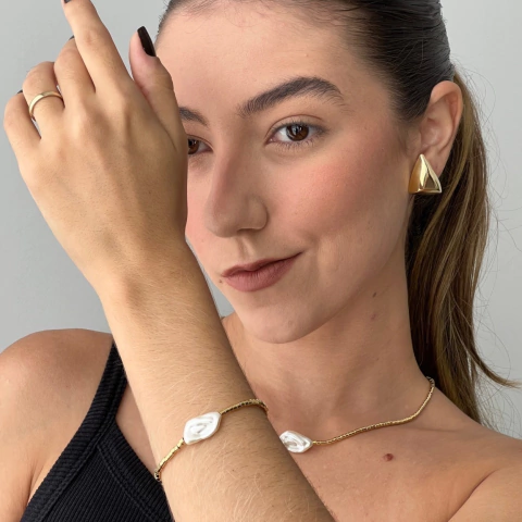 Pulseira Canutilho e Madrepérola