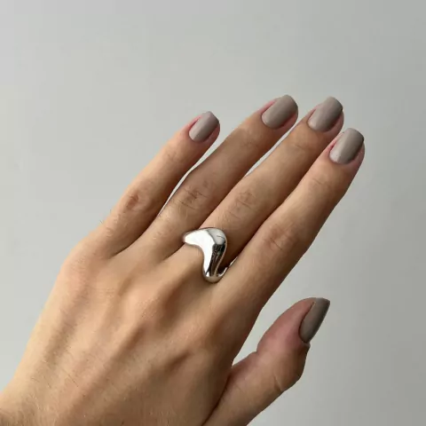 Anel Organic Rodio Branco