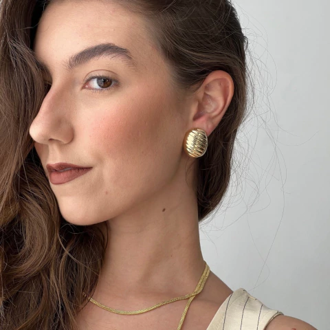 Brinco Botton Riscado