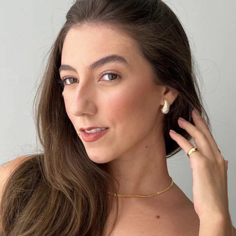 Brinco Gota Cravejada