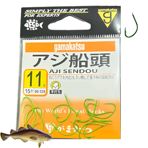 Anzol Gamakatsu Aji Sendou Numero 11 Com 15 Unidades Para Pesca - comprar online