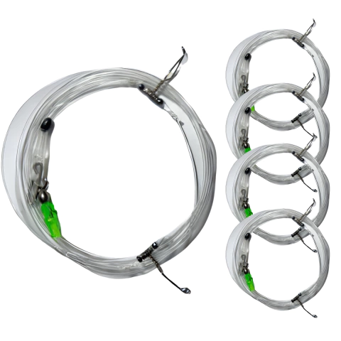 Kit Com 5 Chicotes 1,5m Para Pesca Rotor Bico De Pato G